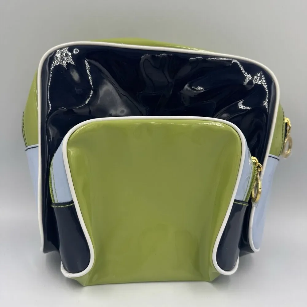 Estee Lauder‎ Color Block Waterproof Make Up Bag set of 2 Blue and Green